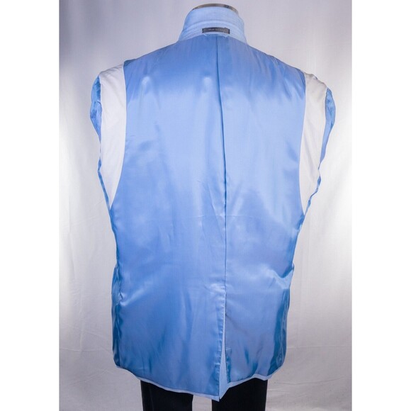 Lauren Ralph Lauren Sport Coat Jacket Blazer Blue Solid Sz 46L Cotton Two Button - Picture 12 of 13